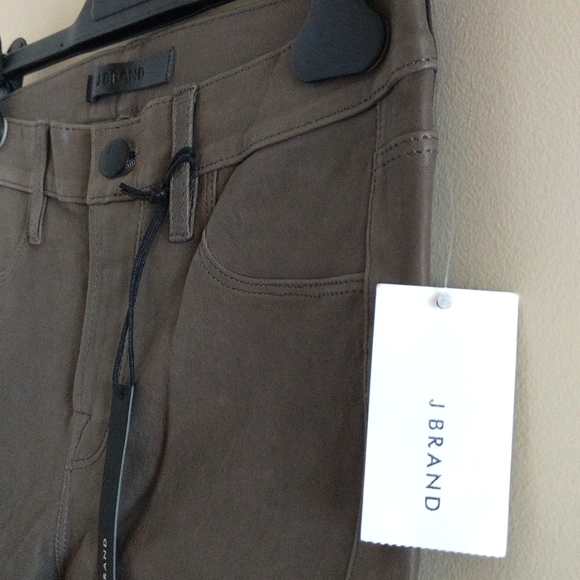 NWT J.Brand Lamb Leather Pants Dark Platinum - Picture 6 of 16